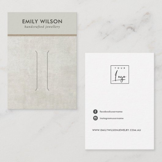 CARTE D'AFFICHAGE D'UN CLIP D'ÉCRAN EN BÉTON BLANC (Devant / Derrière)