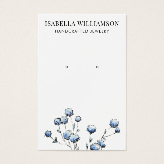 Carte d'affichage d'une jolie aquarelle florale (Devant)