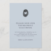 Carte d'affichage Dusty Blue Thumbprint (Devant)