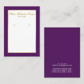 Carte d'affichage Earring Gold et Purple (Devant / Derrière)