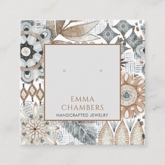 Carte d'affichage Earthy Boho (Devant)