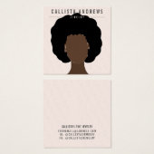 Carte d'affichage Earthy Boho Black Hair Girl orei (Devant & derrière)