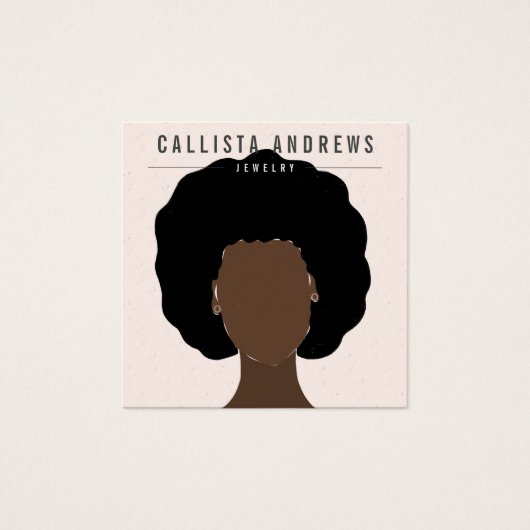 Carte d'affichage Earthy Boho Black Hair Girl orei (Devant)