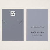 Carte d'affichage Elegant Chic Collier moderne (Devant & derrière)