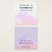 Carte d'affichage élégante Aquarelle rose (Devant & derrière)