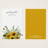 Carte d'affichage Élégante pour les bijoux de tour (Devant & derrière)