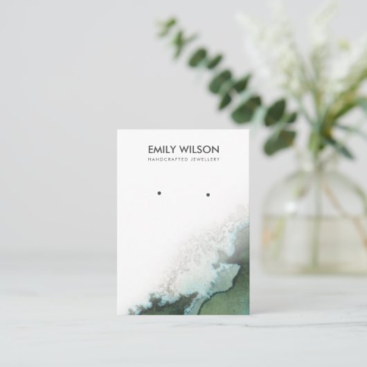 Carte d'affichage Emerald Green Silver Agate (Debout devant)