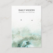 Carte d'affichage Emerald Green Silver Agate (Devant)