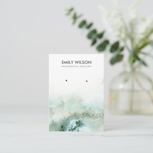 Carte d'affichage Emerald Green Silver Agate (Debout devant)