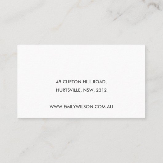 Carte d'affichage en blanc Emerald Green Silver Ag (Dos)