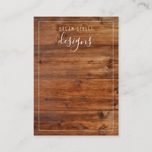 Carte d'affichage en bois Vintage (Devant)
