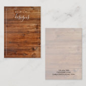 Carte d'affichage en bois Vintage (Devant / Derrière)