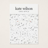 Carte d'affichage en céramique blanche (Devant)