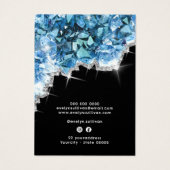 Carte d'affichage en cristaux bleus (Dos)