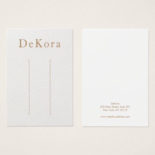 Carte d'affichage en cuir blanc à vis multiples (Devant & derrière)