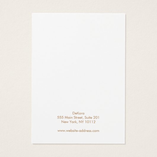 Carte d'affichage en cuir blanc à vis multiples (Dos)