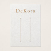 Carte d'affichage en cuir blanc à vis multiples (Devant)