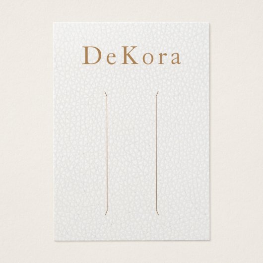 Carte d'affichage en cuir blanc à vis multiples (Devant)