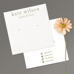 Carte d'affichage en cuir blanc (image)