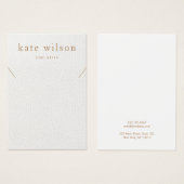 Carte d'affichage en cuir blanc (image) (Devant & derrière)