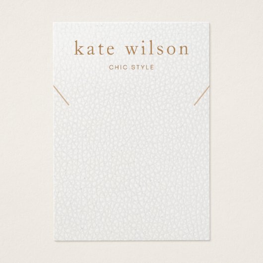 Carte d'affichage en cuir blanc (image) (Devant)