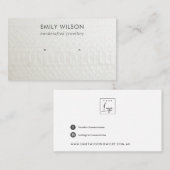 CARTE D'AFFICHAGE EN CUIR BLANC TEXTURE ÉTUDIANT (Devant / Derrière)