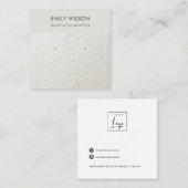 CARTE D'AFFICHAGE EN CUIR BLANC TEXTURE ÉTUDIANT (Devant / Derrière)