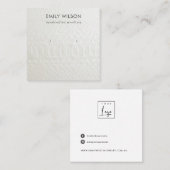 CARTE D'AFFICHAGE EN CUIR BLANC TEXTURE ÉTUDIANT (Devant / Derrière)