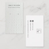 CARTE D'AFFICHAGE EN CUIR BLANC TEXTURE ÉTUDIANT (Devant / Derrière)