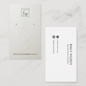 CARTE D'AFFICHAGE EN CUIR BLANC TEXTURE ÉTUDIANT (Devant / Derrière)