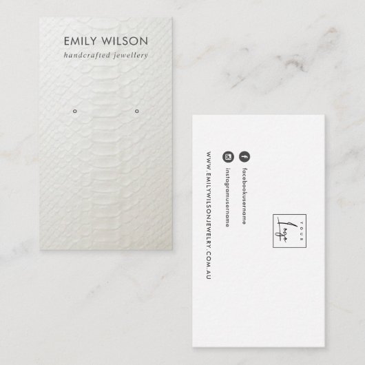 CARTE D'AFFICHAGE EN CUIR BLANC TEXTURE ÉTUDIANT (Devant / Derrière)