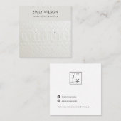 CARTE D'AFFICHAGE EN CUIR BLANC TEXTURE ÉTUDIANT (Devant / Derrière)