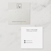 CARTE D'AFFICHAGE EN CUIR BLANC TEXTURE ÉTUDIANT (Devant / Derrière)