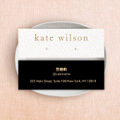 Carte d'affichage en cuir noir blanc