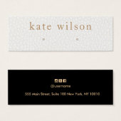 Carte d'affichage en cuir noir blanc (Devant & derrière)