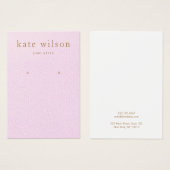 Carte d'affichage en cuir rose (image) (Devant & derrière)