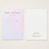 Carte d'affichage en cuir rose Ombre Lavender (Devant & derrière)