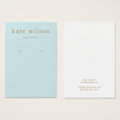 Carte d'affichage en cuir turquoise (image) (Devant & derrière)