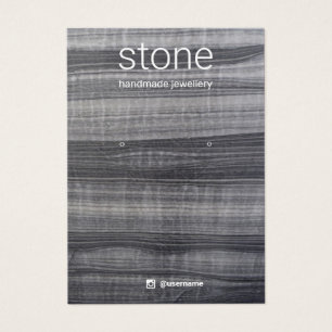 Carte d'affichage en marbre blanc noir portant bij