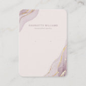 Carte d'affichage en marbre clair et bijoux en or (Devant)