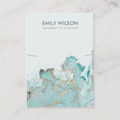 CARTE D'AFFICHAGE EN MARBRE D'OR BLEU AQUA (Devant)