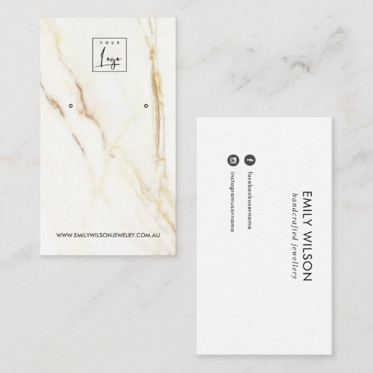 CARTE D'AFFICHAGE EN MARBRE GOLD CALACATTA (Devant / Derrière)