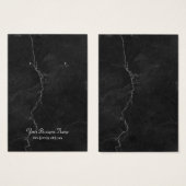 Carte d'affichage en marbre gris-noir (Devant & derrière)