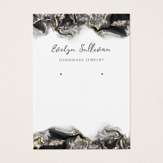 Carte d'affichage en marbre noir (Devant)