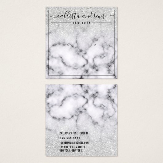 Carte d'affichage en marbre Parties scintillant d' (Devant & derrière)
