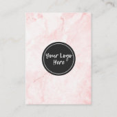 Carte d'affichage en marbre rose (Dos)