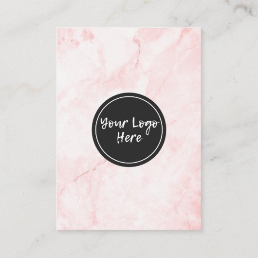 Carte d'affichage en marbre rose (Dos)