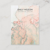 CARTE D'AFFICHAGE EN MARBRE VERT PEACH (Devant)