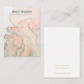 CARTE D'AFFICHAGE EN MARBRE VERT PEACH (Devant / Derrière)