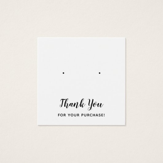 Carte d'affichage en Merci Carré clair (Devant)